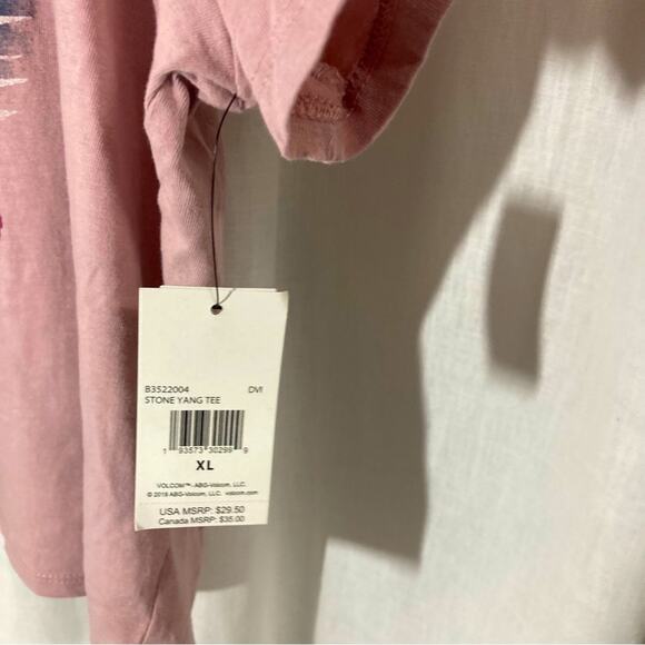 Volcom cropped graphic tee beach sunset organic cotton NWT size XL skater girl - Picture 4 of 5